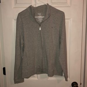 Grey zip up sweatshirt with pockets